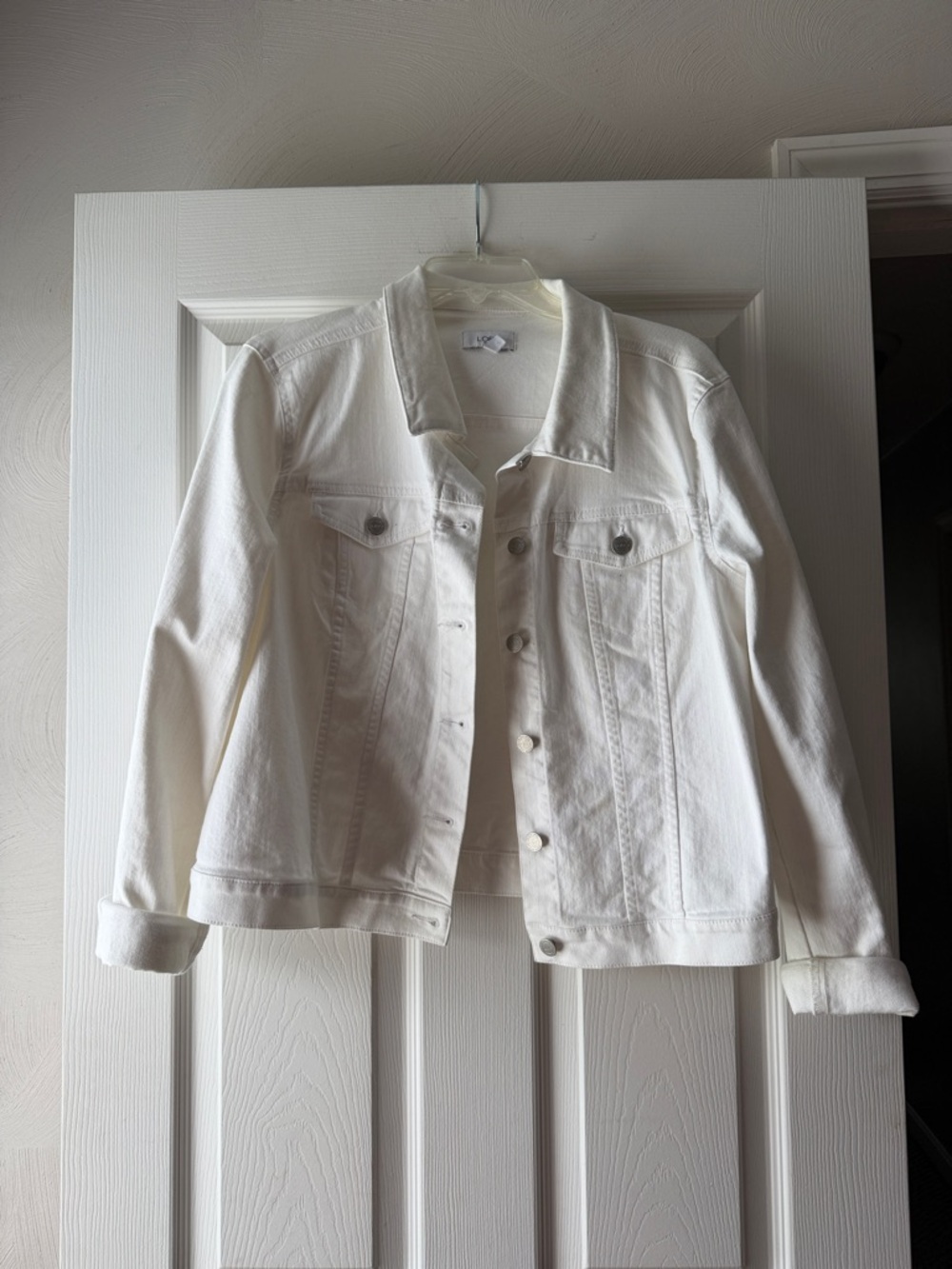Loft White Denim Jacket - Classic Women's Jean Jacket